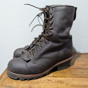 Red Wing  Worx Logger Boot Heeled, Size 10WW ,Steel Toe C/75, Electric Hazard EH
